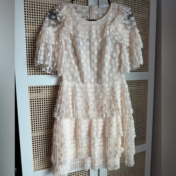Sandro pleated lace dress